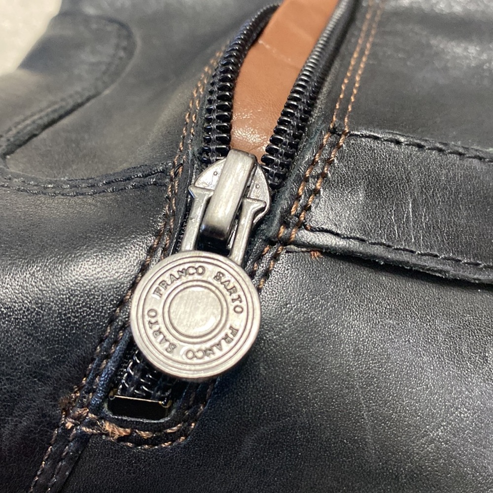 Franco sarto Black and Tan zippered boots size 6 - Picture 10 of 10